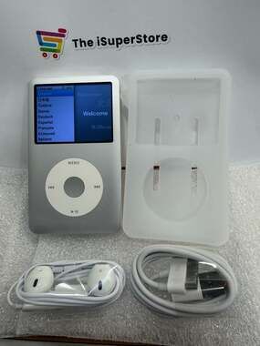 Refurbished Apple iPod Classic 7th Gen Silver 160GB  +SSD upgrade + 1 YR WRNTY